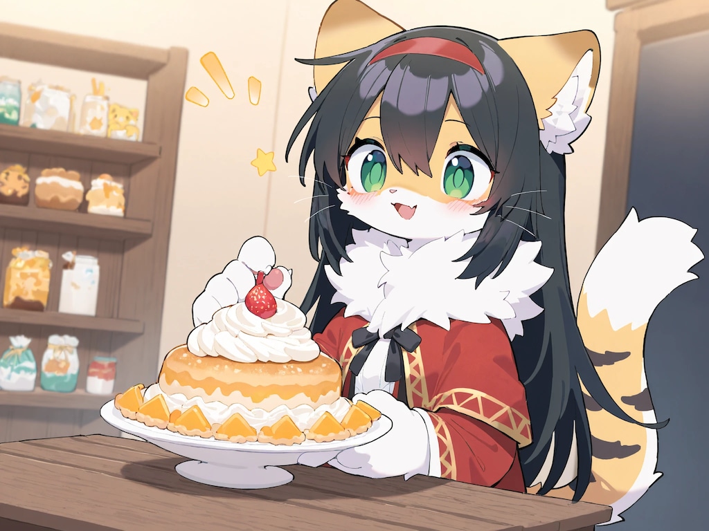 お菓子占いを開発するトラの子たち