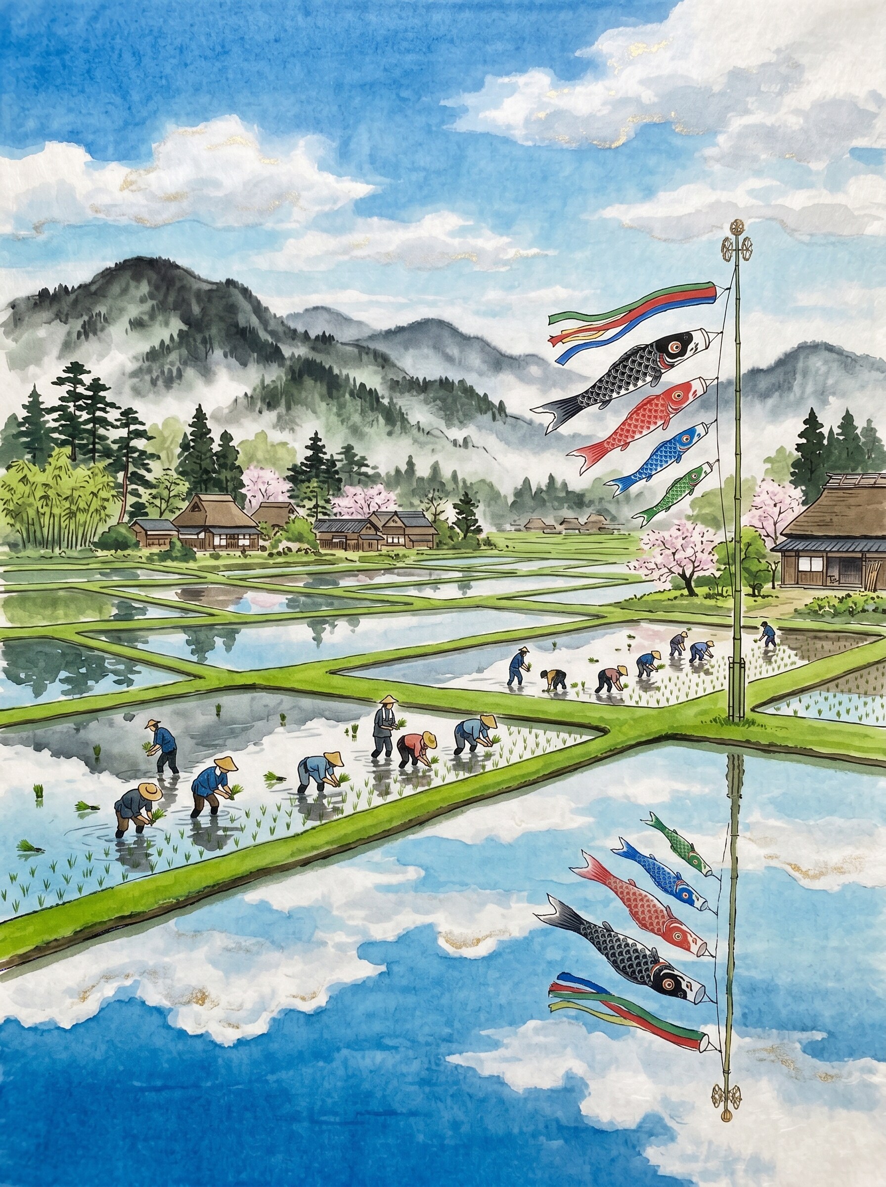 田植え始まる