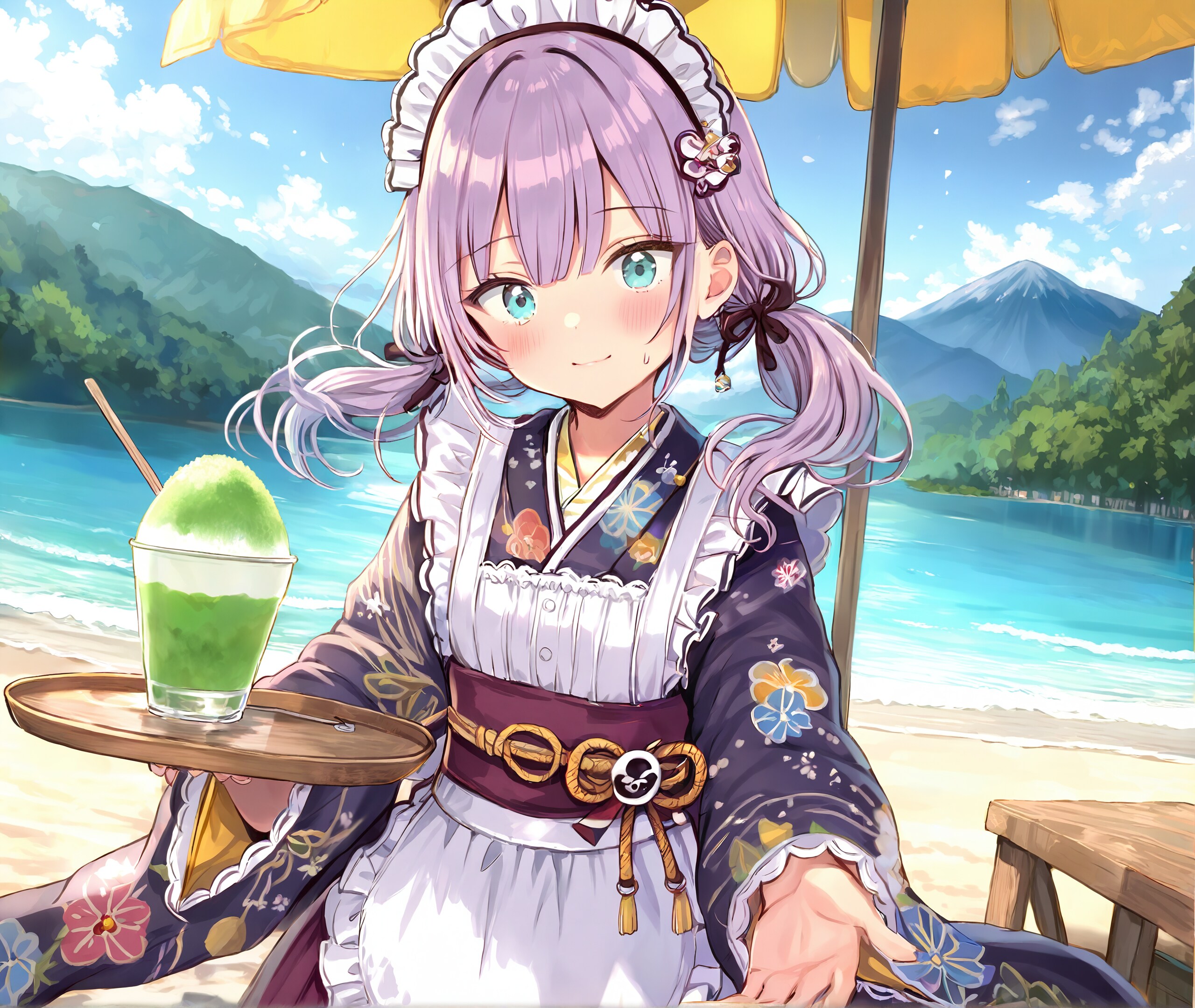 海岸の茶屋にて | の人気AIイラスト・グラビア