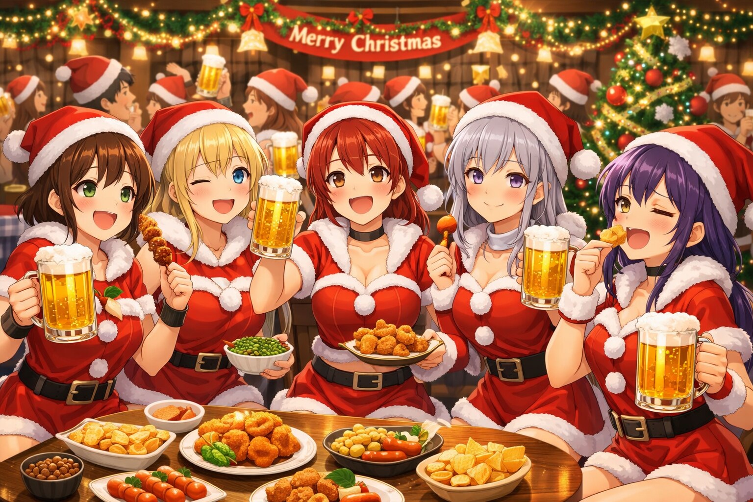 ミニスカサンタ忘年会