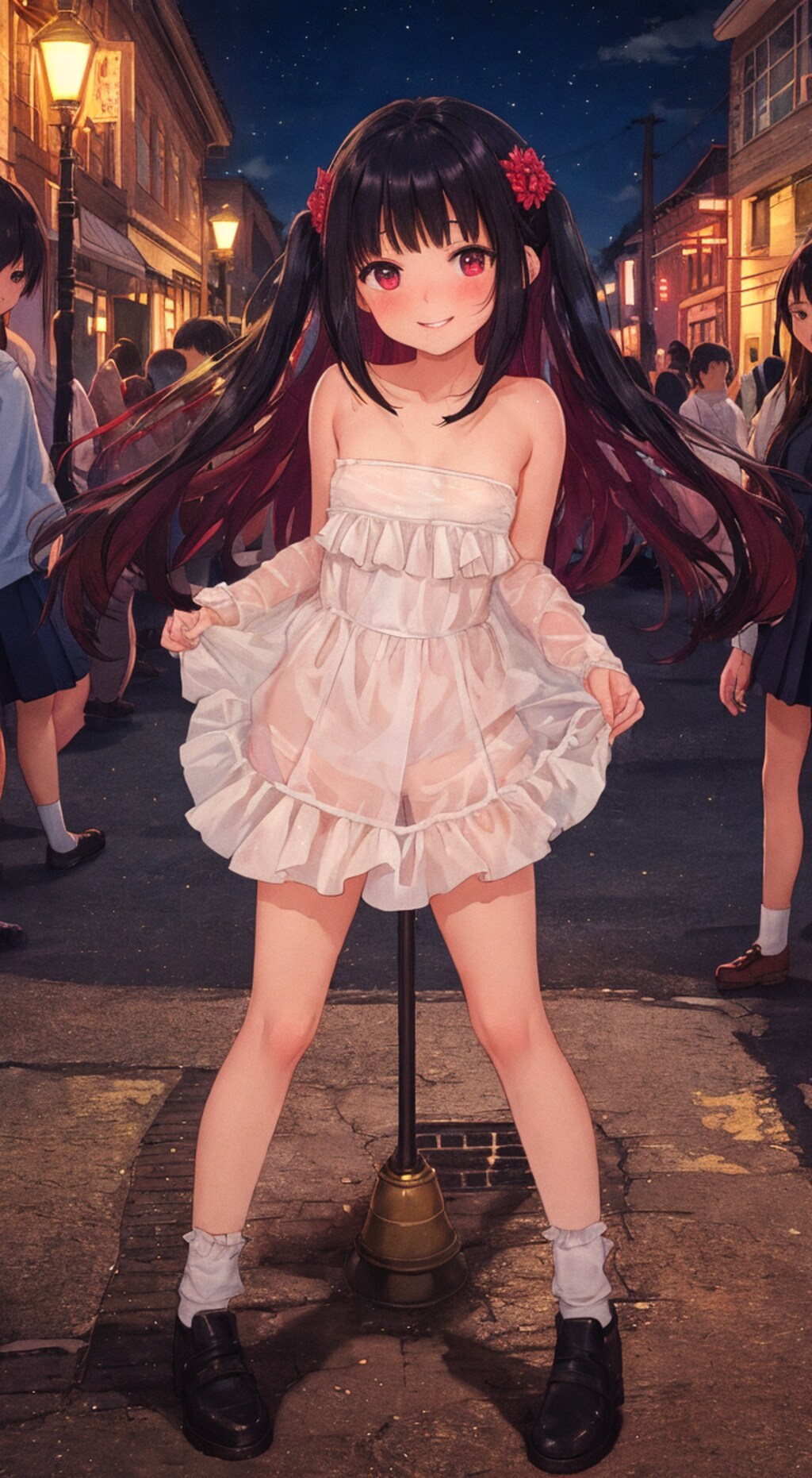 知らない街で記念撮影