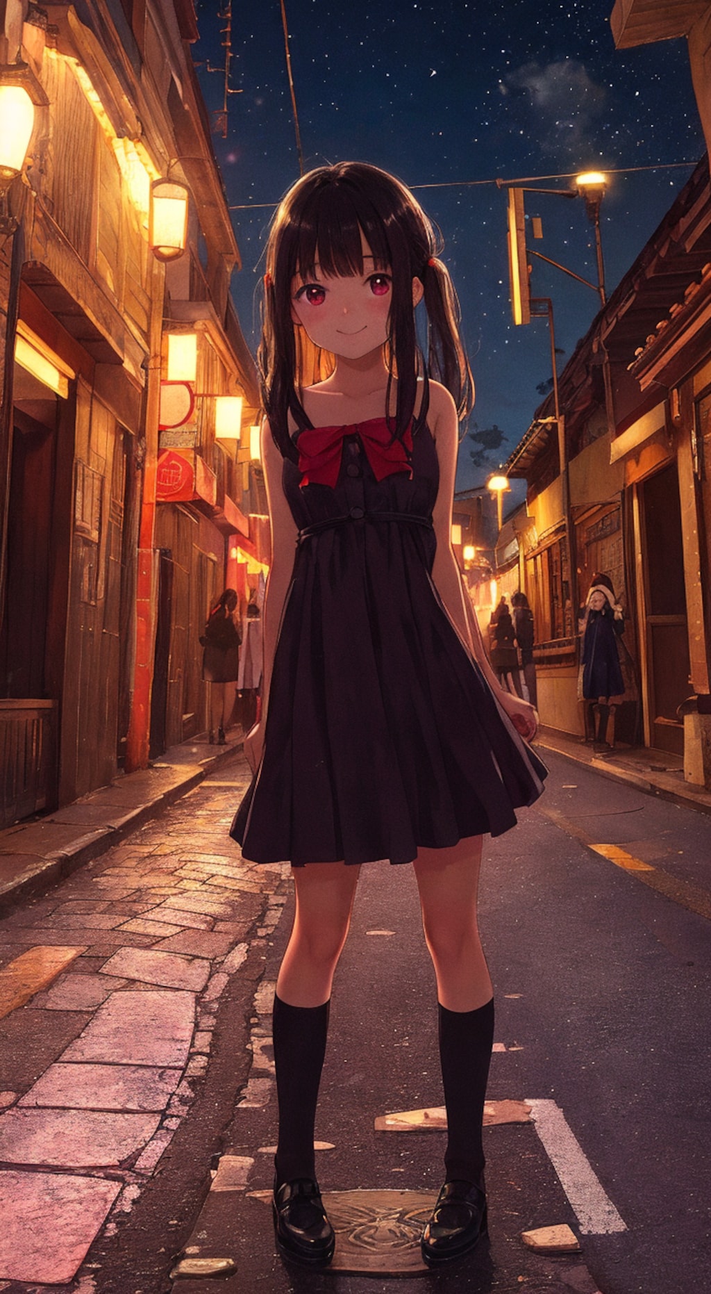 知らない街で記念撮影