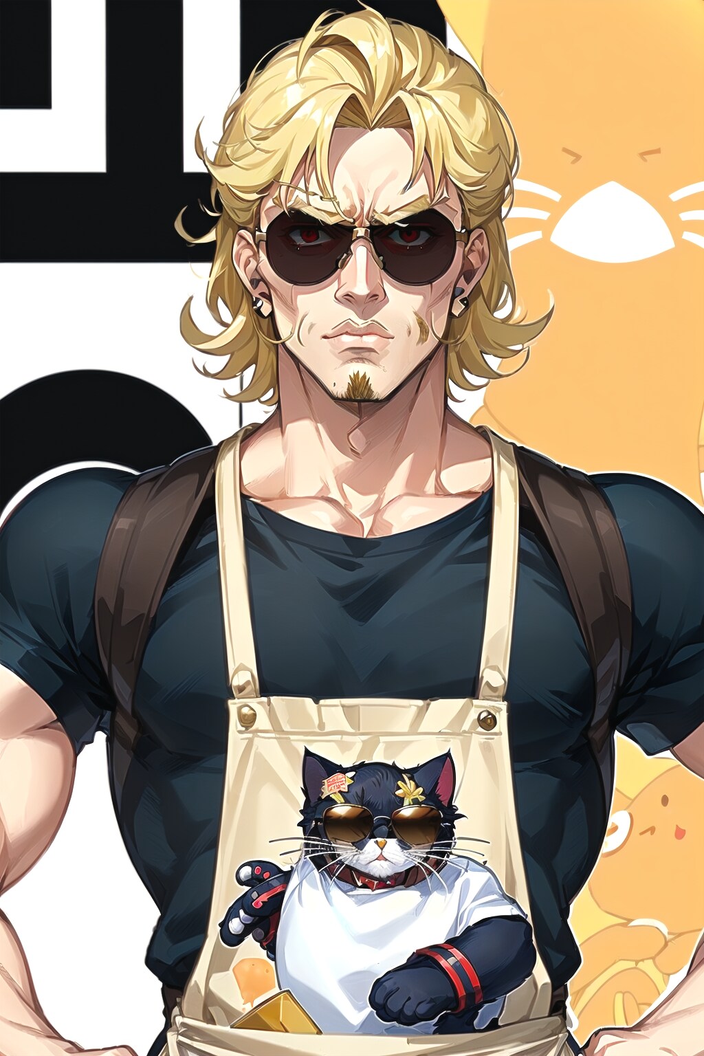 猫エプロン店長