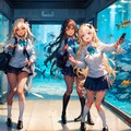 ギャルと水族館 2枚目