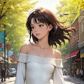 “Whispers Beneath the Sweater” ― 風の中、あなたにだけ甘える仕草 ― 2枚目