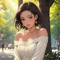 “Whispers Beneath the Sweater” ― 風の中、あなたにだけ甘える仕草 ― 6枚目