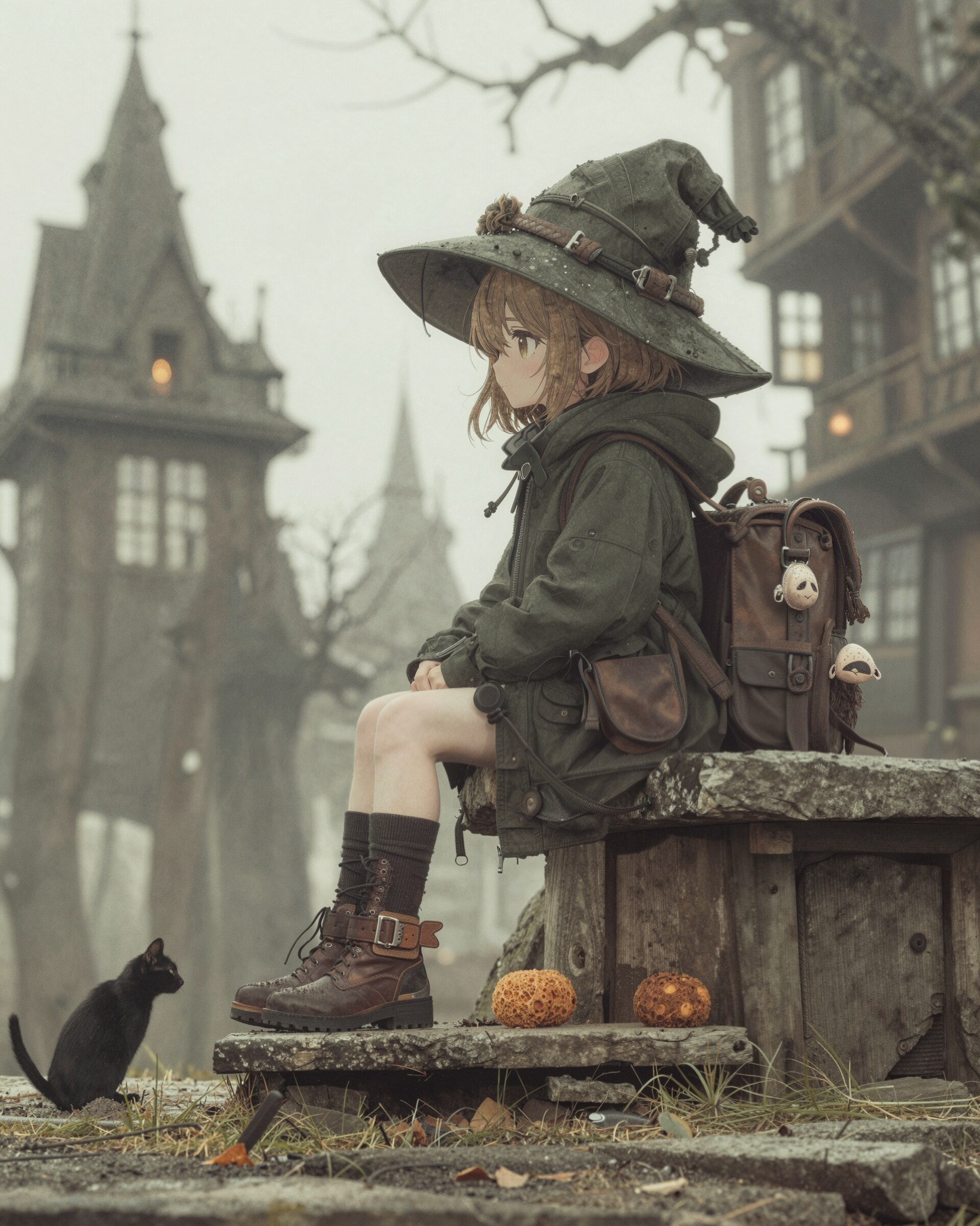 霧の街の魔女見習い | の人気AIイラスト・グラビア