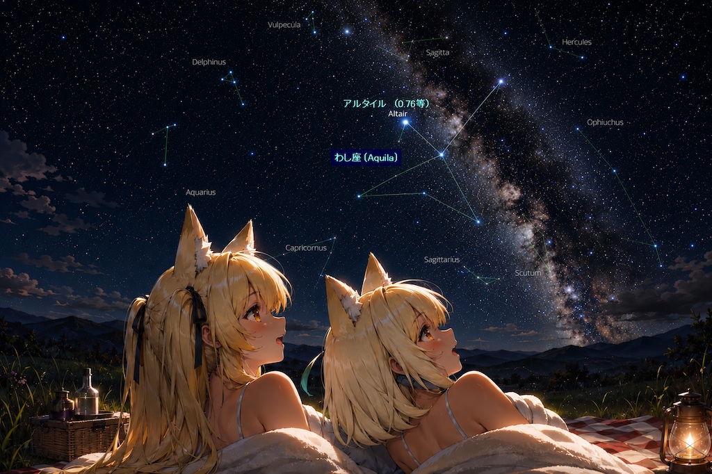 夏の星座：わし座 Aquila