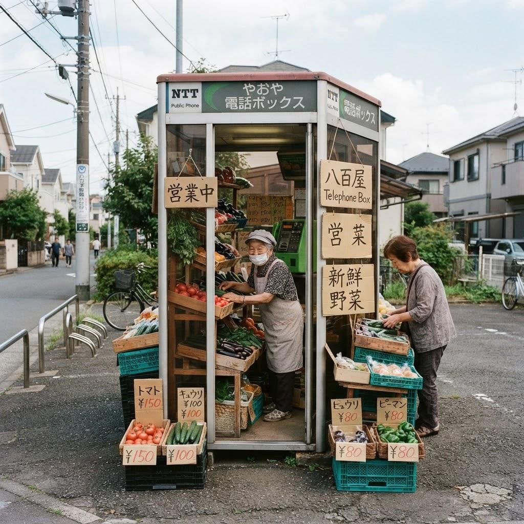 電話ボックス八百屋