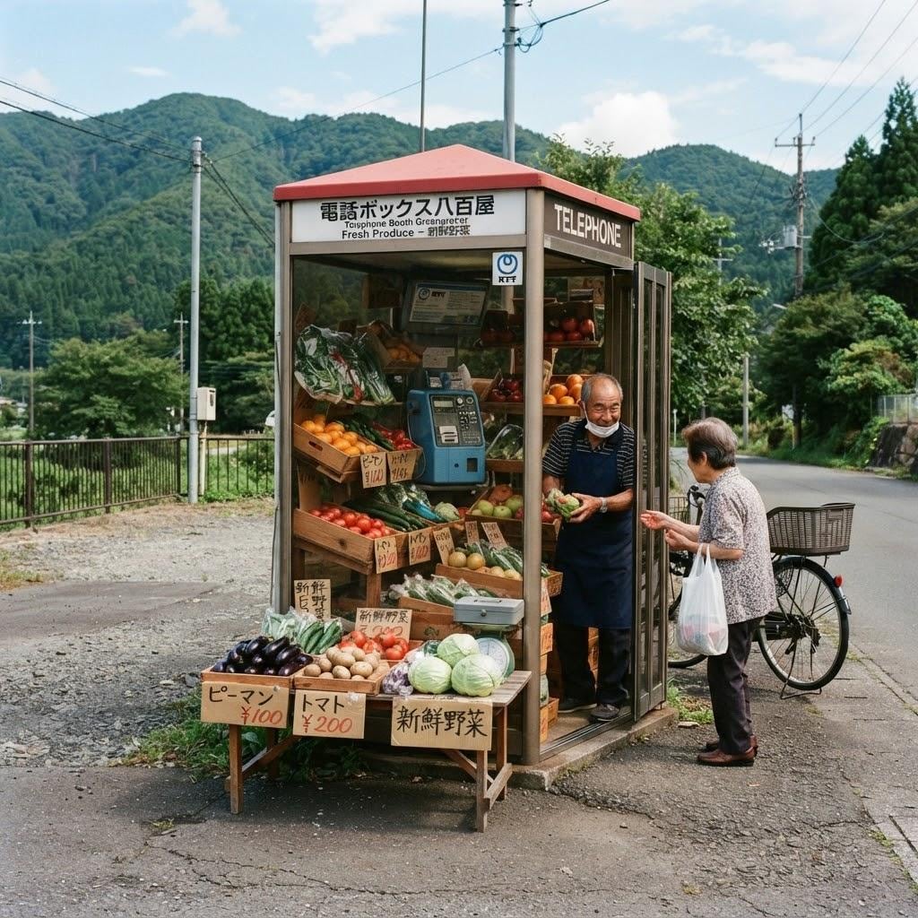 電話ボックス八百屋