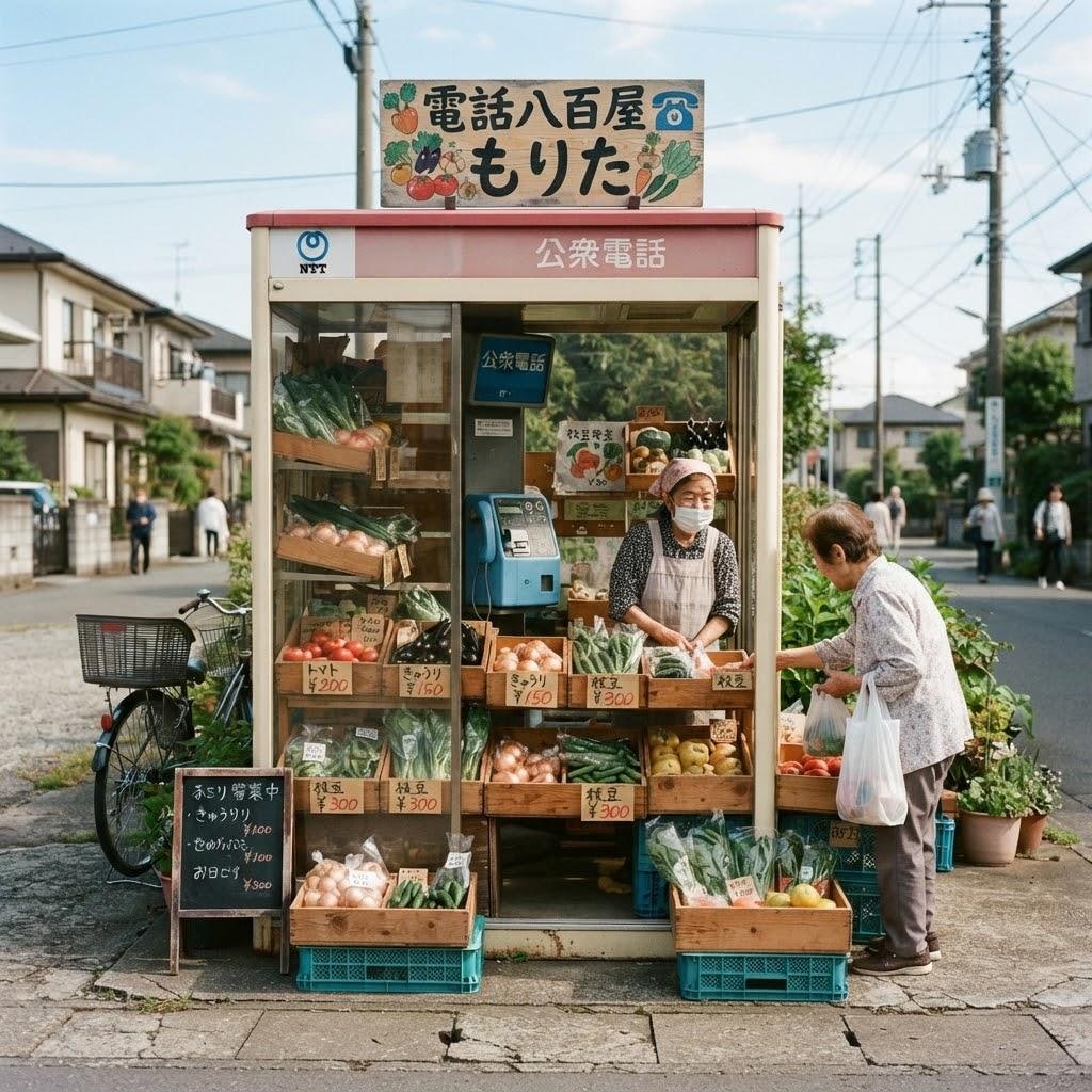 電話ボックス八百屋