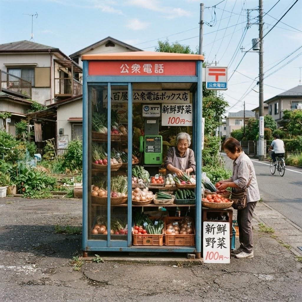 電話ボックス八百屋