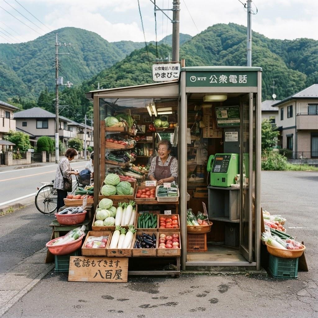 電話ボックス八百屋