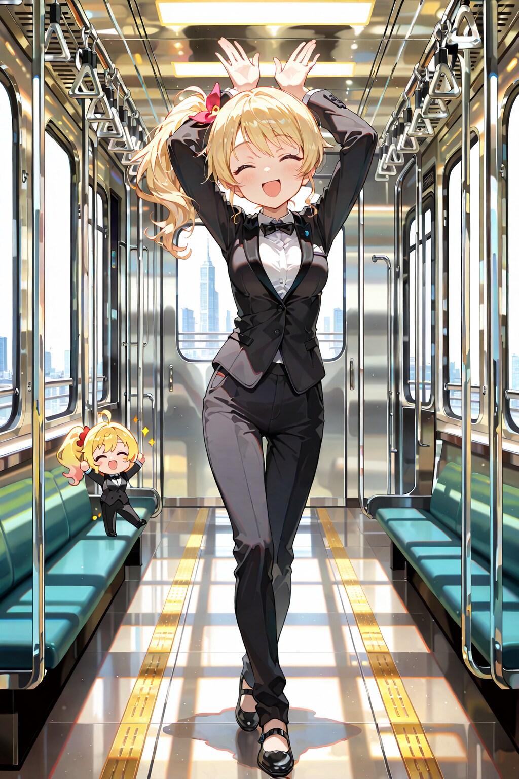 タキシードでウマウマダンス