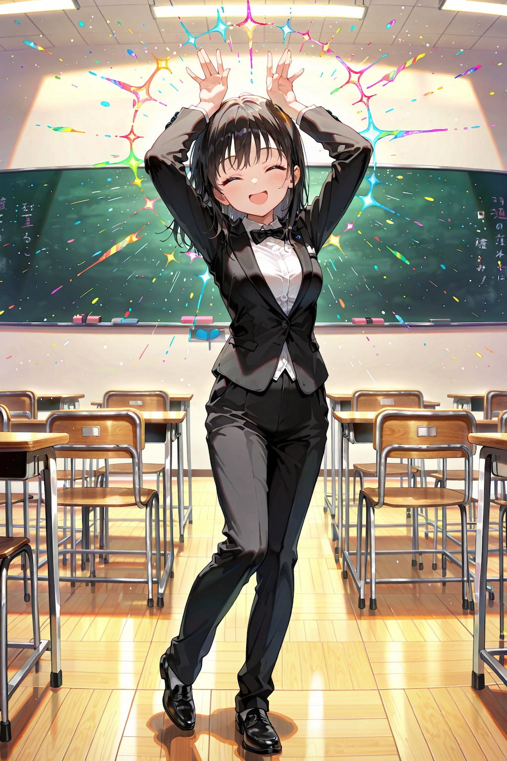 タキシードでウマウマダンス