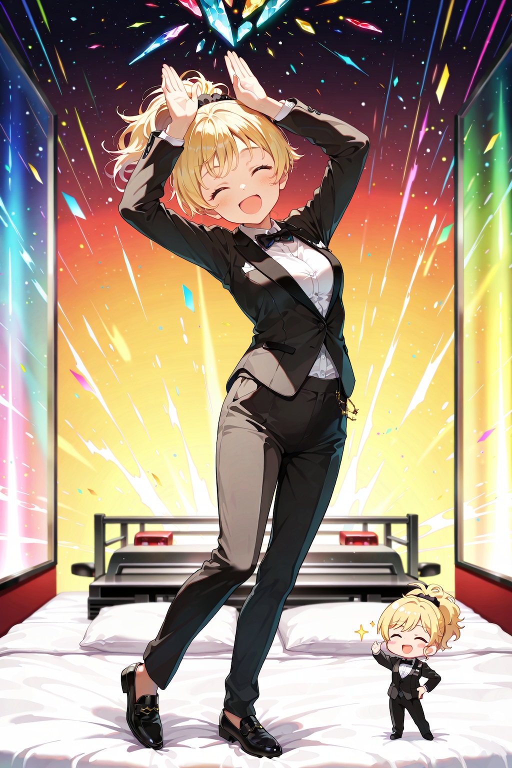 タキシードでウマウマダンス