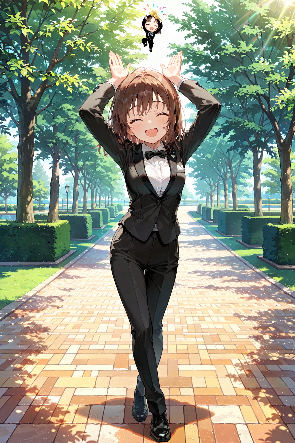 タキシードでウマウマダンス