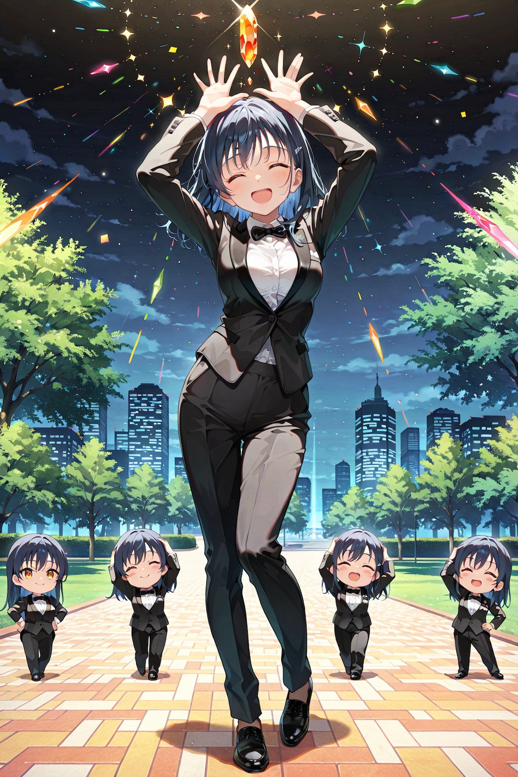 タキシードでウマウマダンス