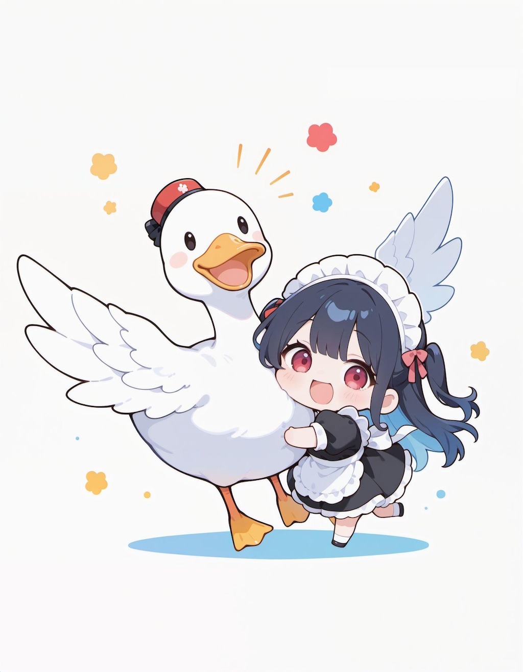 アヒルとメイドさん