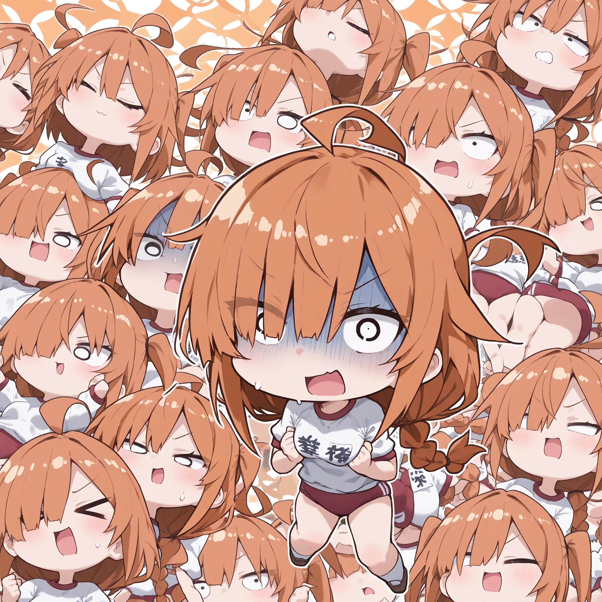 せっかくだから赤のブルマでSD化の目隠れちゃん☆
