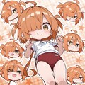 せっかくだから赤のブルマでSD化の目隠れちゃん☆ 2枚目