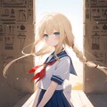 壁画のV4Bちゃんをi2iで現代に復元してみた 9枚目