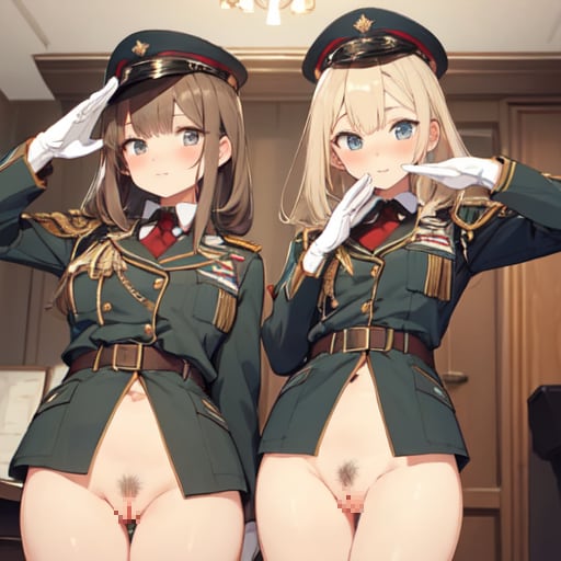 軍服娘の敬礼