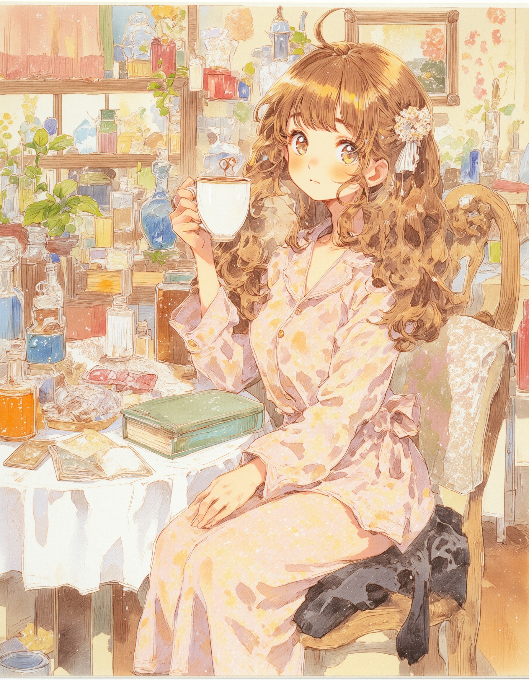 パジャマでコーヒー | の人気AIイラスト・グラビア