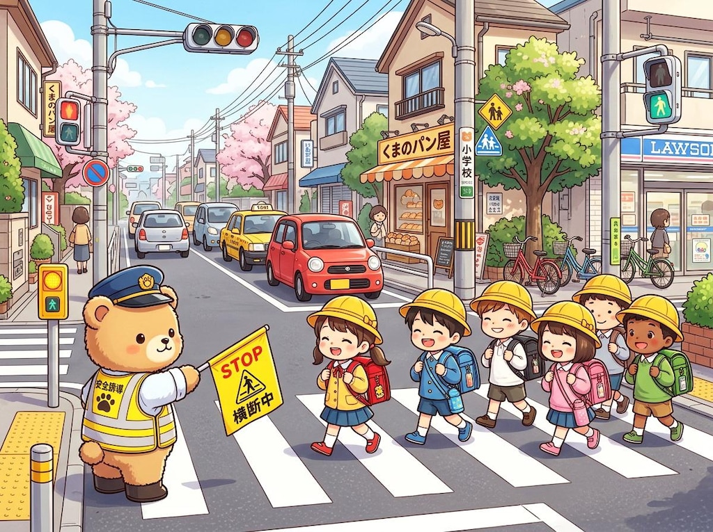 山から降りてきて学童擁護員になった熊さん