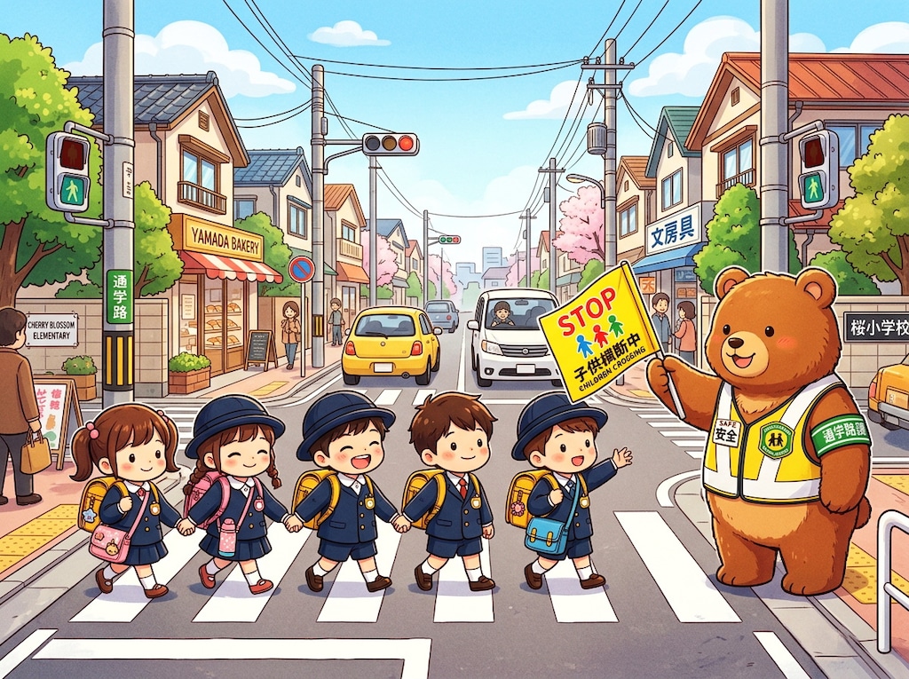 山から降りてきて学童擁護員になった熊さん