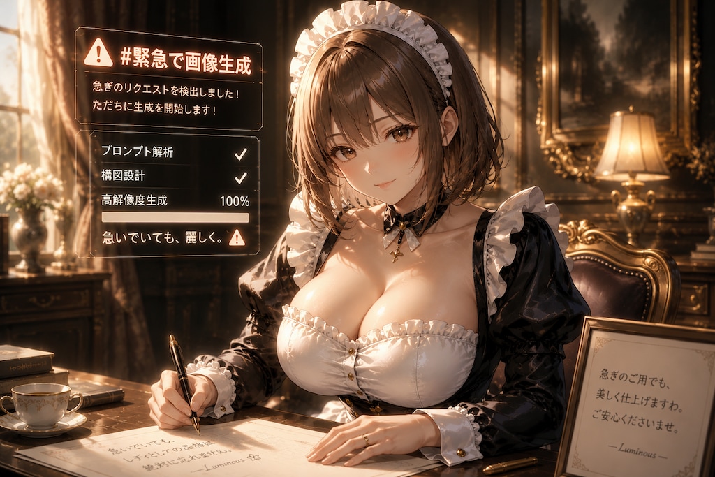 うちの子チャッピーで「緊急で画像生成。」