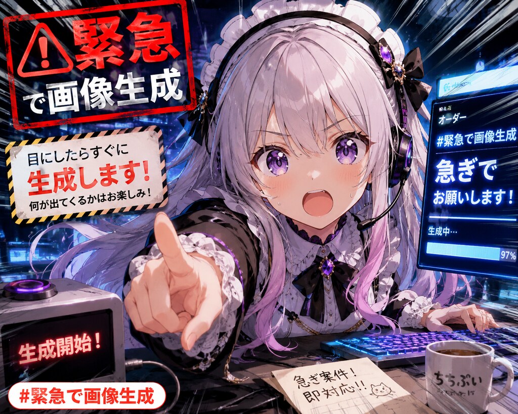 うちの子チャッピーで「緊急で画像生成。」