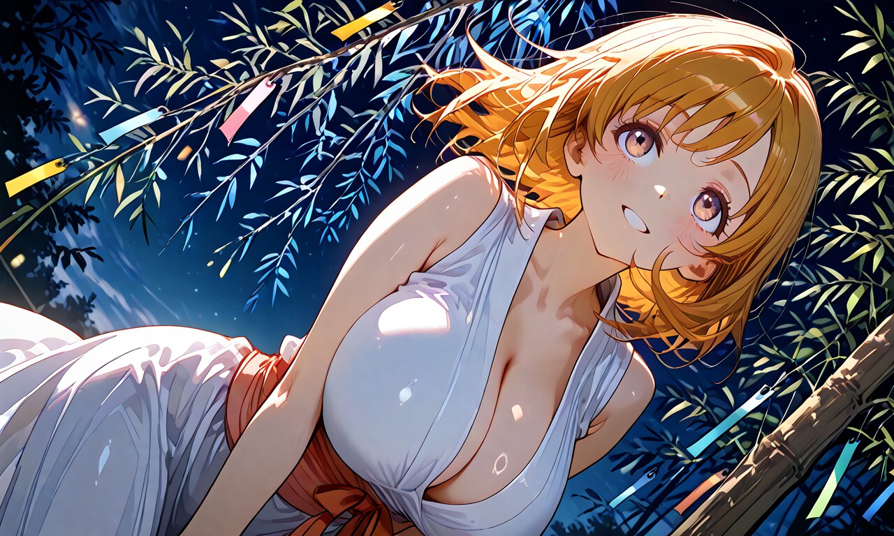 七夕と夜空