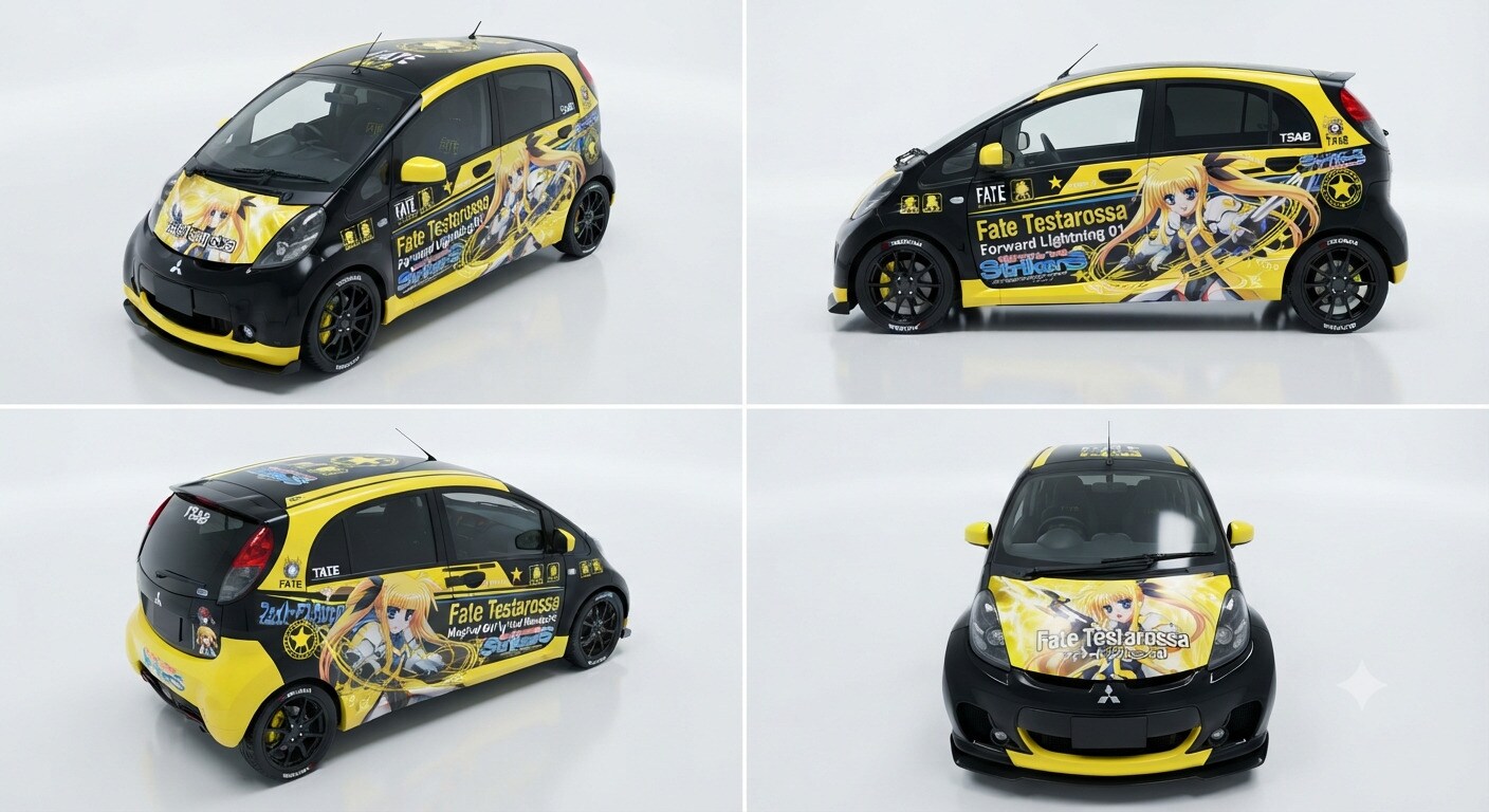 フェイトテスタロッサ痛車三菱I | の人気AIイラスト・グラビア
