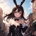 街中のバニーガール 5枚目