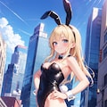 街中のバニーガール 2枚目