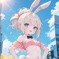 街中のバニーガール 3枚目