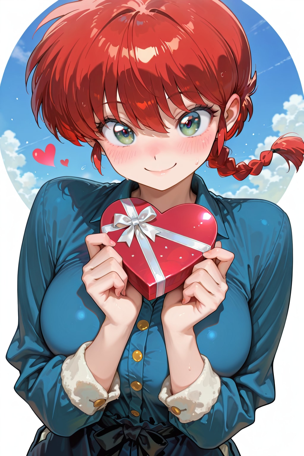 …こ、これ！良かったら、食べてくれ… | の人気AIイラスト・グラビア