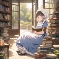 サボって読書少女 2枚目
