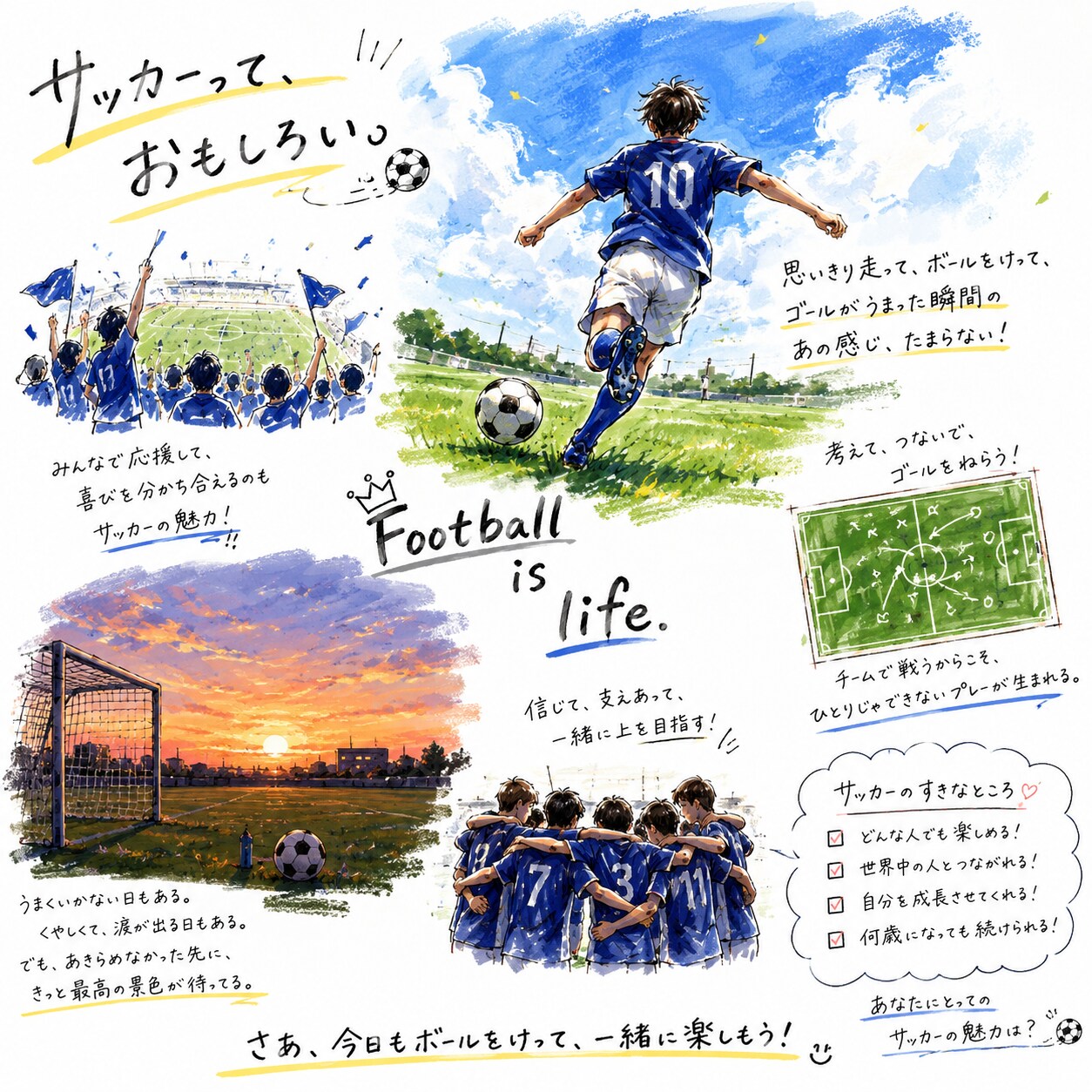 サッカーの魅力を感じて