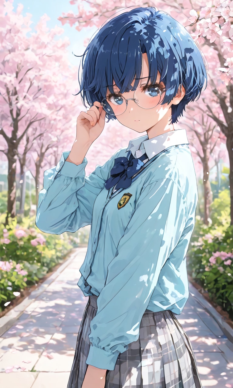 桜の下の柑菜ちゃん | の人気AIイラスト・グラビア