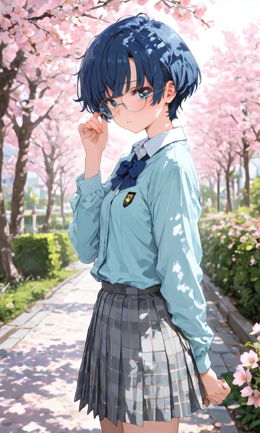 桜の下の柑菜ちゃん