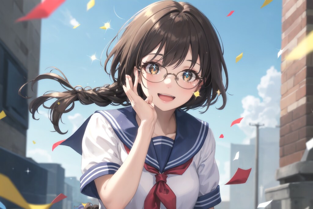 眼鏡三つ編みっ娘は可愛い‼️