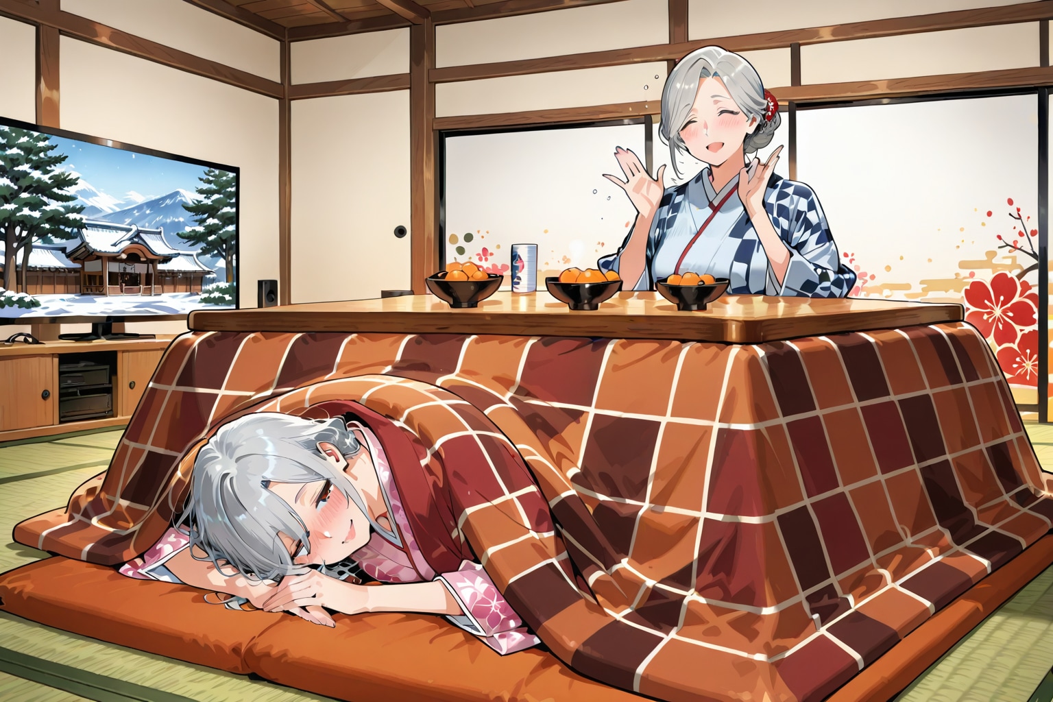 おばコタツ | の人気AIイラスト・グラビア