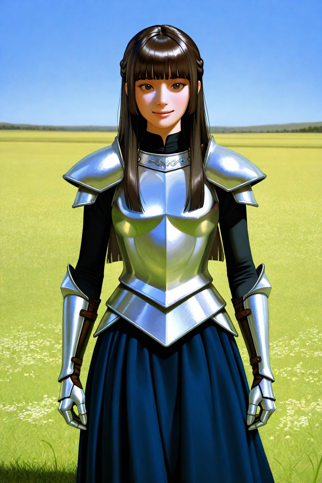 ブレストプレートの黒髪さん