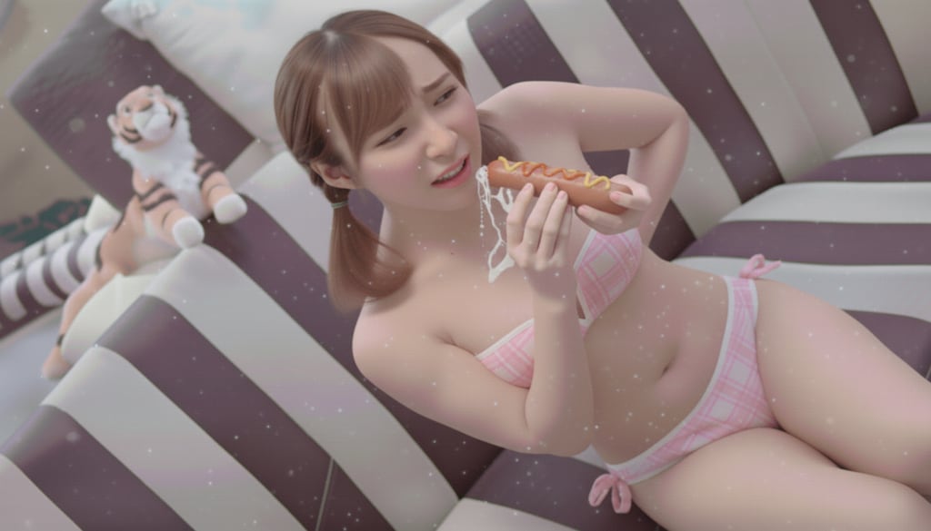 チア部の生徒に、白い肉汁が突然！