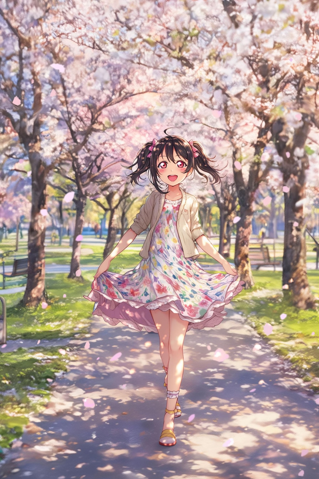 桜とにこちゃん１