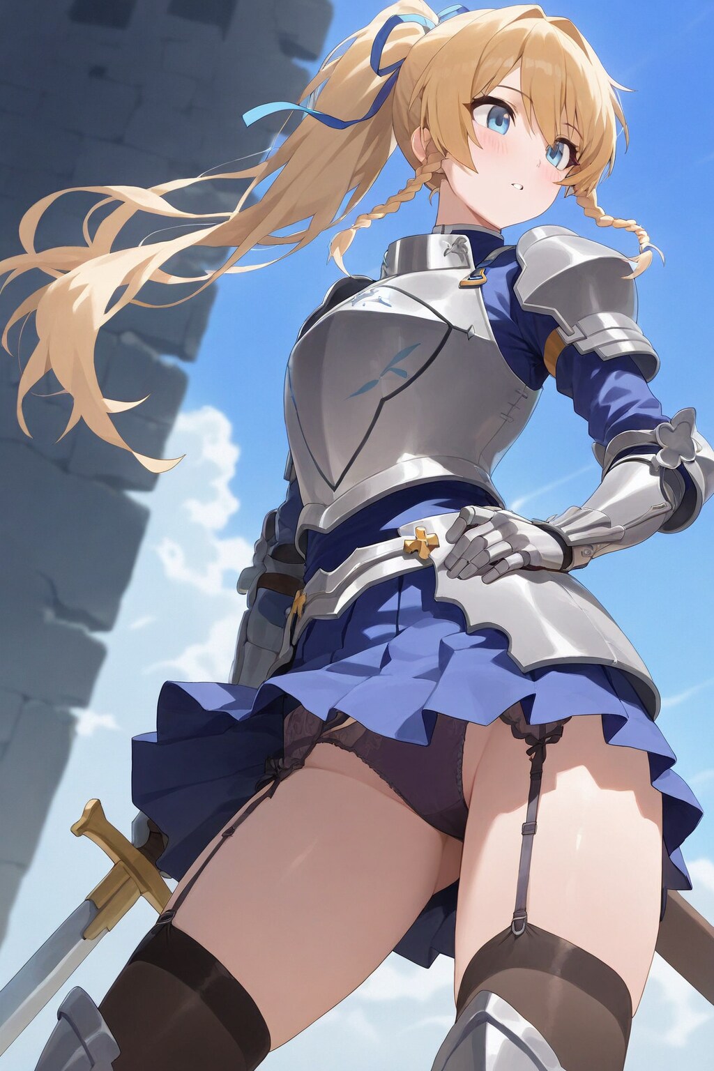 #MESS モデル「オリジナルキャラの女性騎士」 ー 画像再生成 ー
