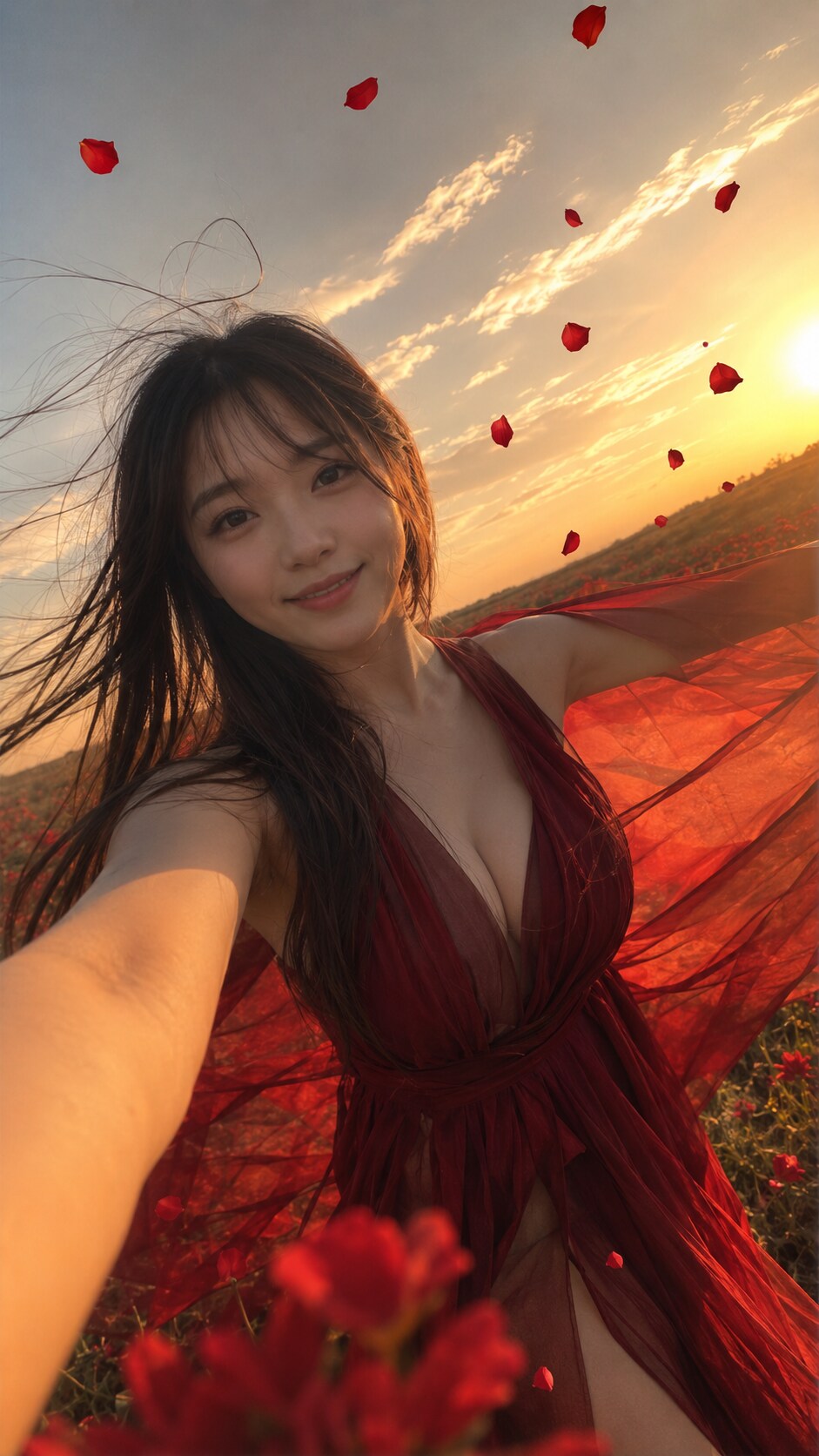 Wrapped in Crimson Light