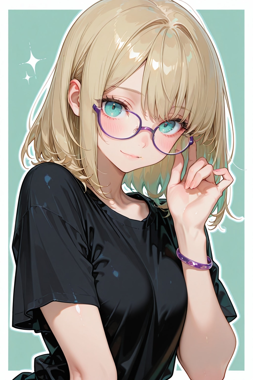 紫色メガネ | の人気AIイラスト・グラビア
